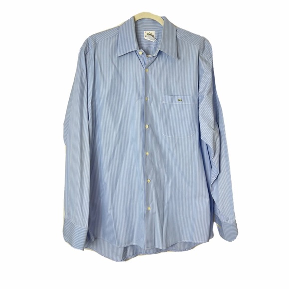 Lacoste Other - Mens Lacoste Blue Collared Button Up Shirt 42 Size